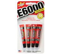 E6000 Pegamento industrial transparente, 4 tubos de 5,3 ml, impermeable, pegamento permanente para manualidades y reparación