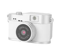 Eacam CÁMARA Llavero Video 2K FHD Foto 2MP Pantalla A Color Flash LED CÁMARA Digital Retro Recargable para MEMORIAS PORTÁTILES (Blanca)