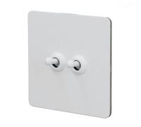 Eacam Interruptor de Palanca de Pared Interruptor Palanca 2 Vías 2 Vías Luz Doble Polo Panel Ace