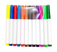 Eacam Rotulador de Pizarra Flotante Rotulador de Borrado en Seco Borrado Húmedo Bolígrafo Mágico Pintura Al Agua 12 Piezas Rotuladores Flotantes Agua Borrables (Color #-2)