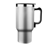 Eacam Taza Termo para Coche, Hervidor Eléctrico, Taza de Viaje, 12 V, 450 Ml, Botella Aislada de Acero Inoxidable, Portátil para Mantener Agua Caliente con Tapa Sellado pa