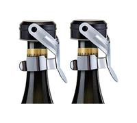 (each 2pcs, black and white) Champagne & Wine Bottle Stoppers With Food Grade Silicone For Wine/champagne/cava/prosecco/sparkling