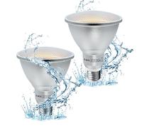 EACLL IP65 Bombillas LED PAR30 E27 Blanco Cálido 15W Equivalente 120W Halógena, Pack de 2, Focos Sin Parpadeo AC 230V, 2700K 1600 Lúmenes 60 ° Spotlight, Lámpara Reflectora No Regulable