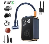 EAFC-compresor de aire inalámbrico para coche, bomba de aire eléctrica, inflador de neumáticos para motocicleta, bicicleta, neumático automático con pantalla Digital