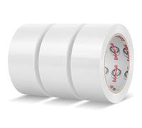 Ealyder Tape Cinta adhesiva americana 50 mm x 27.4 m, Cinta impermeable de tela de para reparaciones, bricolaje, manualidades, uso en interiores y exteriores (3 Rollos - Blanca)