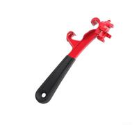 EaseSunny Abridor de tambor multiherramienta 3 en 1 para recipientes de 5 a 55 galones, removedor eficiente de tapa de cubo y llave de tapa para alimentos para sitios de construcción de servicio, rojo