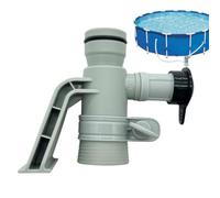 EaseSunny Adaptador de manguera de piscina, válvula de émbolo, piezas de piscina, ajuste ajustable para piscinas Intex Bestway, conector de plástico duradero para una fácil instalación, paquete