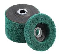 EaseSunny Discos de solapa de nailon, ruedas de pulido, discos de pulido para amoladora angular, grano 320 de 4 pulgadas, abrasivo de óxido de aluminio, tipo plano 27, paquete de 5