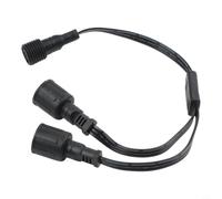 EaseSunny Divisor en Y para luces permanentes Eufy para exteriores E22, alambre de cobre resistente, clasificación IP65, 1 hembra a 2 machos para patio (B)