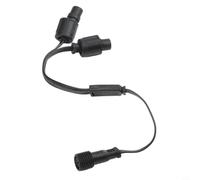 EaseSunny Divisor en Y para luces permanentes Eufy para exteriores E22, alambre de cobre resistente, clasificación IP65, 1 hembra a 2 machos (A)