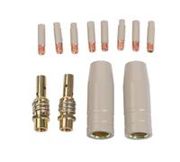 EaseSunny Juego de boquillas de soldadura, taza de gas sin aire, soporte de punta, revestimiento antiadherente, aluminio de aviación resistente al calor, eliminación eficiente de escoria para linterna