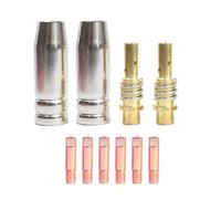 EaseSunny MIG - Puntas de soldadura, boquillas de gas, difusor de gas, puntas de contacto de 0,6 mm, kit de consumibles de latón para Lincoln para magnum 100L K530, paquete de 10