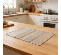 EaseSunny Rejilla de malla desechable para barbacoa, rejilla cuadrada de alambre, rejilla de acero galvanizado, resistente al calor, a prueba de óxido, 60 x 30 cm, para cocinar al aire libre pescado