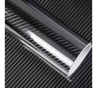 EaseSunny Vinilo de fibra de carbono 5D, película adhesiva negra brillante para coche, 30 x 100 cm, liberación de aire sin burbujas, calcomanía de PVC impermeable para motocicleta, laptop, teléfono