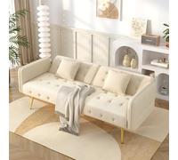 Easexcy Sofá cama de 2 plazas multifunción de 178 cm, con respaldo ajustable, funda de terciopelo suave y gran área para dormir