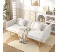 Easexcy Sofá cama de 2 plazas multifuncional de 178 cm, con respaldo ajustable, funda de terciopelo suave y zona de dormitorio grande