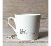 East of India Taza de porcelana con texto en inglés «Wobbly Mug-Strong Women Make Waves»