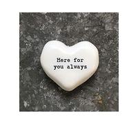 East of India Token de corazón Blanco - Aquí para ti Siempre