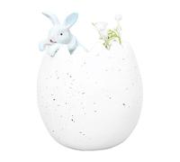 Easter Bunny Eggs, Tiny Bunny in Egg Figurine, Easter Garden Statue, Bunny Egg Sculpture, Easter Decor Crafted Garden Sculptures & Statues, 12cm/4.7inch Resin Easter Animal for Home Garden Yard Lawn