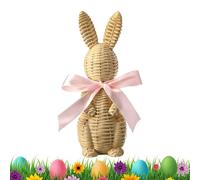 Easter Rabbit Decor, Handcrafted Bunny Statue Figurine, Adorable Home Decorative Accessories, Seasonal Home Accent Perfect for Table Centerpiece Mantel Desktop Tabletop Indoor Garden Holiday Car
