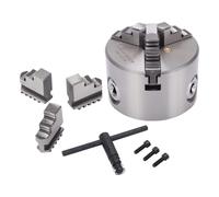 Eastuy Platos Para Torno,Con Llave Tipo T Y Accesorios De 3 Mordazas | Plato de Torno de Precisión para Madera y Metal de 80 mm,Para Fresadora Impresora 3D Grabador Taller De Carpinteria Taladro