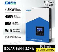 EASUN 2.2KW 12v inversor Solar fuera de la red onda sinusoidal pura 220v 1800W híbrido MPPT 80A controlador de carga Solar LIfepo4 con Wifi