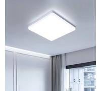 EASY EAGLE Plafon LED Techo Cuadrado 24W, Lampara Downlight Panel Superficie 6500K, 2400LM Plafones Luz Moderna Delgada para Dormitorio Sala de Estar Cocina Balcón Pasillo Oficina, Ø18CM