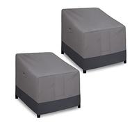 Easy-Going Funda impermeable para silla de salón para exteriores, funda resistente al viento para sofá de patio, funda para muebles de exterior con ventilación de aire (paquete de 2, 33.5 pulgadas de