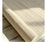 Easy Inll - Rodillo de bambú retro, inalámbrico, bambú natural para porche y hogar, tamaños: 61 cm a 177,8 cm de ancho (blanco, 99,1 cm de ancho x 64 cm de alto)