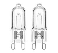 EASYIVY Bombilla Halógena G9 para Horno 25W, 230V Lampara Horno G9 300 °C Tolerante al Calor para AEG/Neff/Whirlpool/Smeg/Bosch y Microondas, paquete de 2