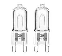 EASYIVY Bombilla Halógena G9 para Horno 40W, 230V Lampara Horno G9 300 °C Tolerante al Calor para AEG/Neff/Whirlpool/Smeg/Bosch y Microondas, paquete de 2