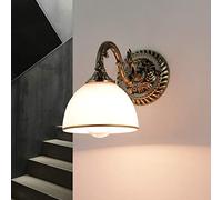 Easylight Aplique de pared Art Nouveau metal antiguo y vidrio elegante clásico E27 lámpara de pared interior para sala de estar dormitorio y pasillo