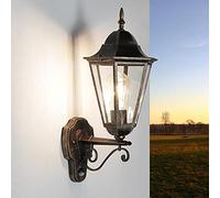 Easylight Bristol - Lámpara de pared exteriores con detector de movimiento de color negro, cobre A: 20,3 cm, E27, IP44 Farol para jardín