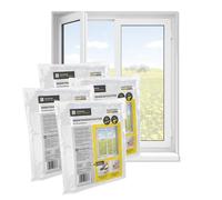 EASYmaxx Mosquitera para ventanas con cierre de gancho y bucle | Red anti insectos recortable hasta 150 x 180cm | Protección adhesiva contra Mosquitos - Fácil instalación [4 Piezas]