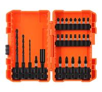 EasySpeed Juego 26 Puntas Destornillador Brocas Portapuntas, Acero S2, Estuche Maletin Organizador, Phillips, Torx y Cuadradas, Vástago de Impacto para Taladro Profesional
