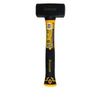 EasySpeed Maceta de Albañil, Martillo de Construcción Antivibración, Mazo con Mango Ergonómico de Fibra de Vidrio para Obras, Reparaciones y Uso Profesional, Negro y Amarillo(27x9x4 cm)