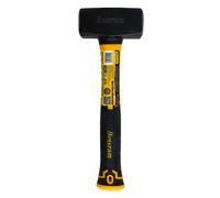 EasySpeed Martillo Maceta de Albañil, Mazo de Construcción Antivibración con Mango Ergonómico de Fibra de Vidrio para Obras, Reparaciones y Uso Profesional,Negro y Amarillo 800 Gr