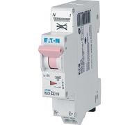 EATON 109125 PLGC4-C2/1N - DISYONCTOR MODULAR PH/N - Blanco - MANETA ROSA - 1P+N/2 A - CURVA C - Conexión directa sin tornillos