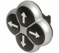 Eaton M22-D4-S-X7, Botón pulsador, , Plateado, Plástico, IP66, 55 mm, 55 mm