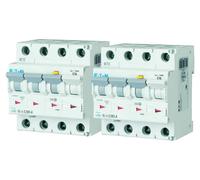 Eaton mRB4-32/3N/C/01-A: Interruptor automático diferencial/de fuga a tierra, 32A, 100mA, 3P+N, paquete de 2 unidades.