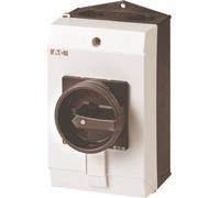 EATON P1-32/I2/SVB-SW/HI11 207316: Interruptor principal de 32A, montaje en superficie, 3 polos, con neutro y toma de tierra