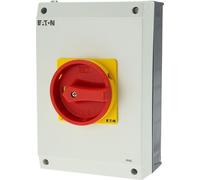 Eaton P3-100/I5/SVB/N, Interruptor rotatorio, 3P, Gris, Rojo