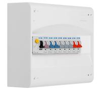 EATON - Panel de un solo circuito, con 1 interruptor automático, diferencial de 40 A, tipo AC, y 8 interruptores de protección