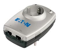 Eaton Caja de protección parafusible PB1TD DIN 10A 1× Schuko + RJ11 Teléfono/Internet LED Negro