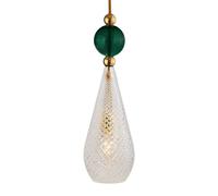 EBB & FLOW Smykke L cristal dorado con bolas verdes