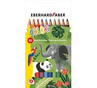 Eberhard Faber 511409 - Juego de lápices de color Colori, 10 lápices de color jumbo en forma triangular ergonómica