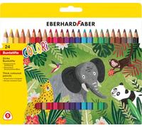 Eberhard Faber 511425 - Juego de lápices de color Colori, 24 lápices de color jumbo en forma triangular ergonómica
