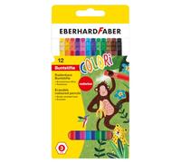 Eberhard Faber 514817 - Juego de lápices de color Colori, 12 lápices de color borrables, forma hexagonal
