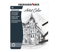 Eberhard Faber 516916 - Artist Colour set de dibujo, 16 piezas, para bocetos y dibujos a la tiza