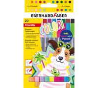 Eberhard Faber Juego de rotuladores Colori 550020, 20 colores, estuche cartón, punta gruesa y fina
